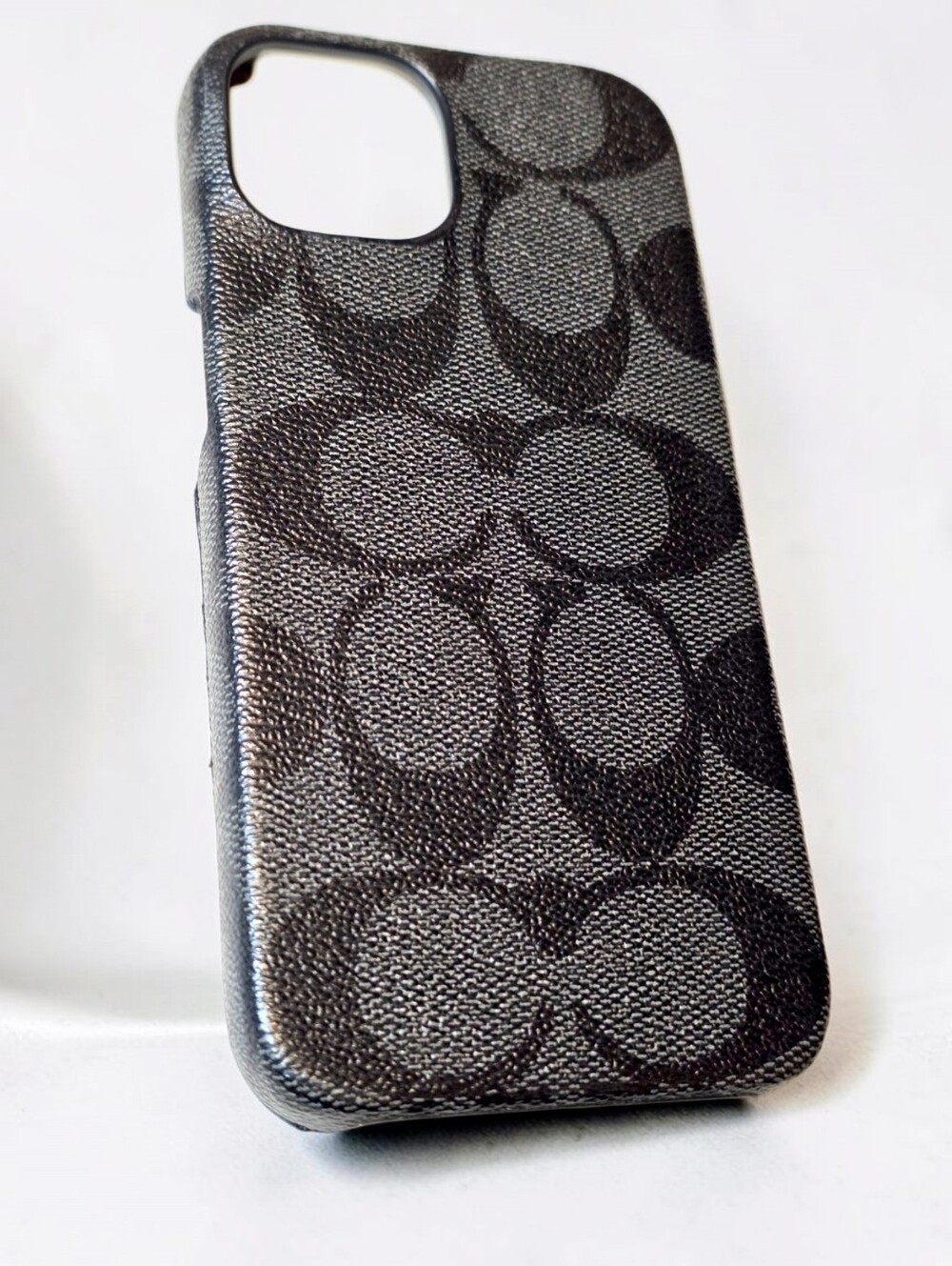 FREE Coach Black Signature Canvas Phone Case